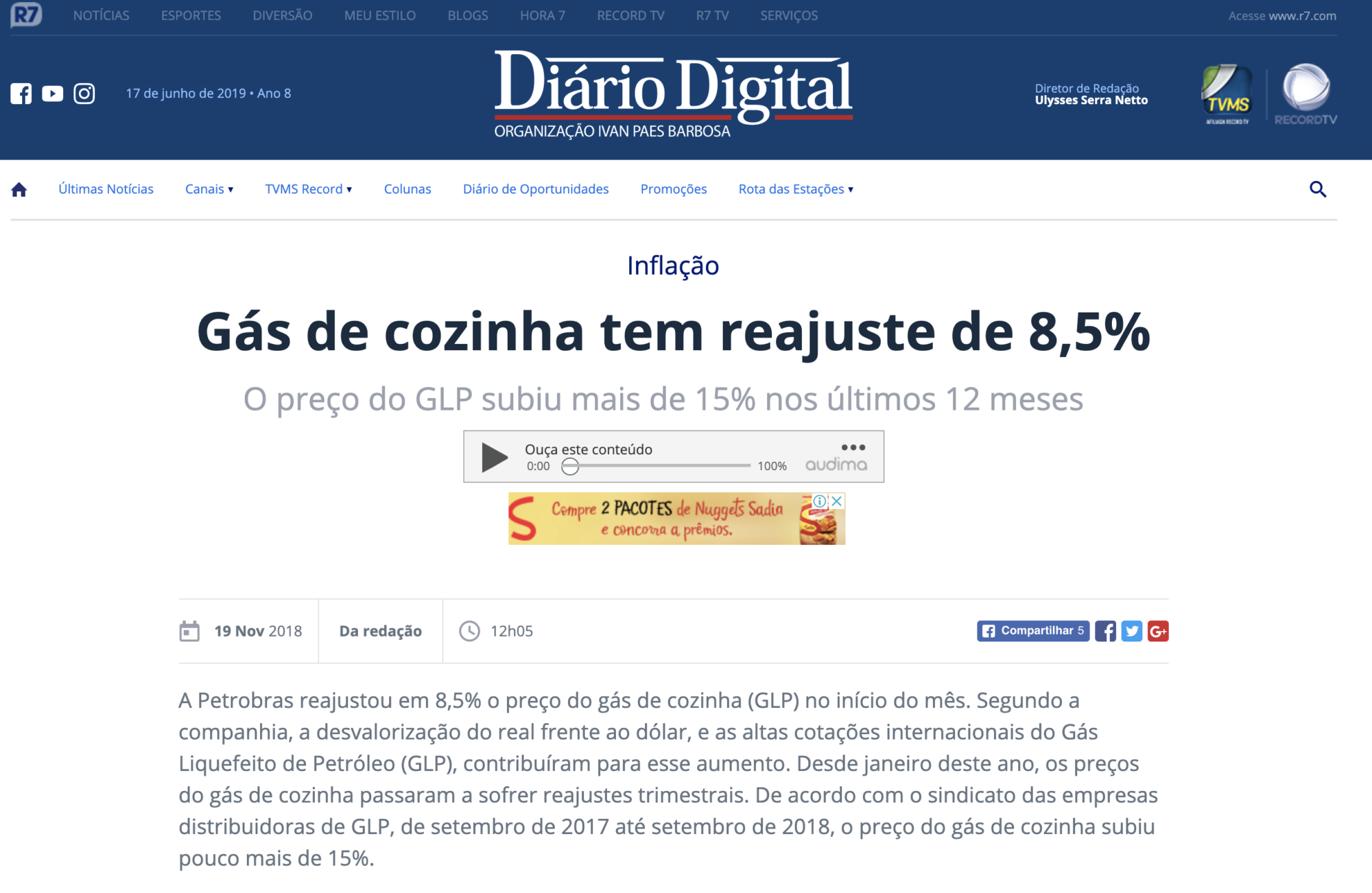 Powergás na imprensa Diario Digital